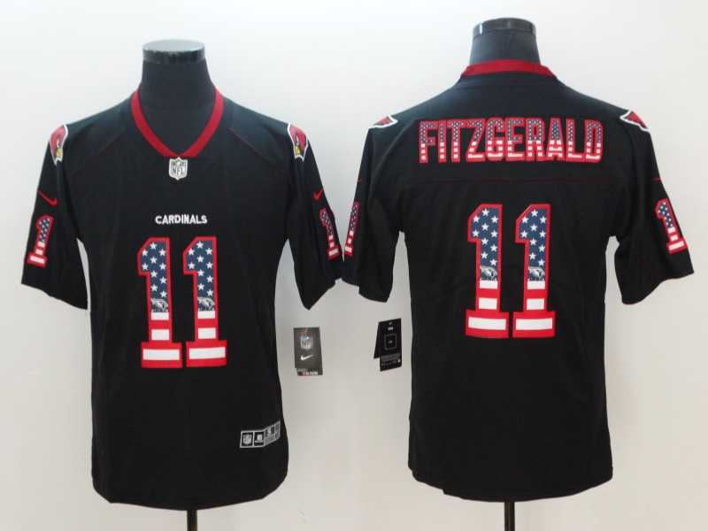 Nike Cardinals 11 Larry Fitzgerald Black USA Flag Fashion Color Rush Limited Jersey,We sell and wholesale Nike Cardinals 11 Larry Fitzgerald Black USA Flag Fashion Color Rush Limited Jersey on line form chian!